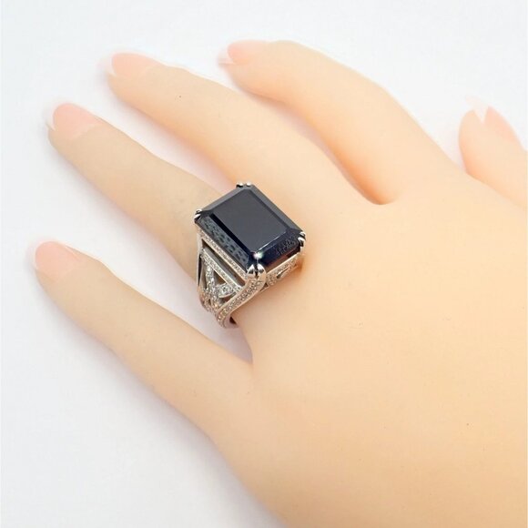 Kieselstein Cord Platinum 3ctw Diamond Black Spinel Cockatil Ring 1998 sz 5.5 - Picture 4 of 13